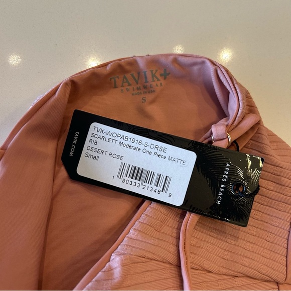 Anthropologie x Tavik Scarlett One Piece Ribbed Swimsuit in Desert Rose, size S - Picture 8 of 8